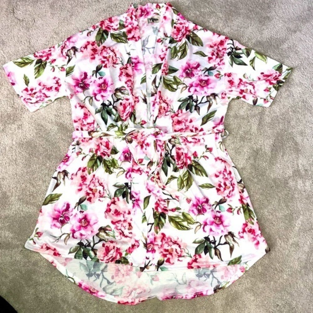 Show Me Your Mumu Robe Small Floral Print Pink